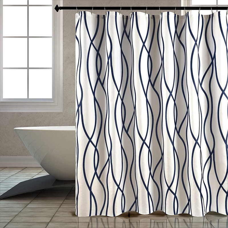 Orren Ellis Navy 72 Inches Width By 84 Inches Length, Printed Dancing